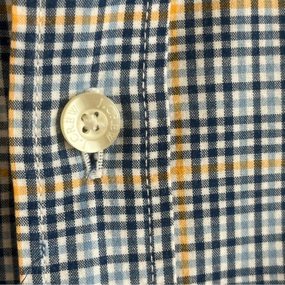 J. Crew Slim Fit Button Down Blue Yellow Paid Long Sleeve Shirt Size Medium - Picture 7 of 10